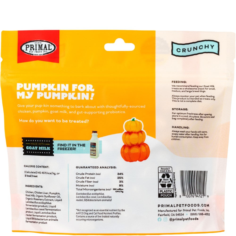 Primal Pumpkin For My Pumpkin Chicken with Goat Milk Freeze-Dried Dog Treats, 2-oz (Size: 2-oz)