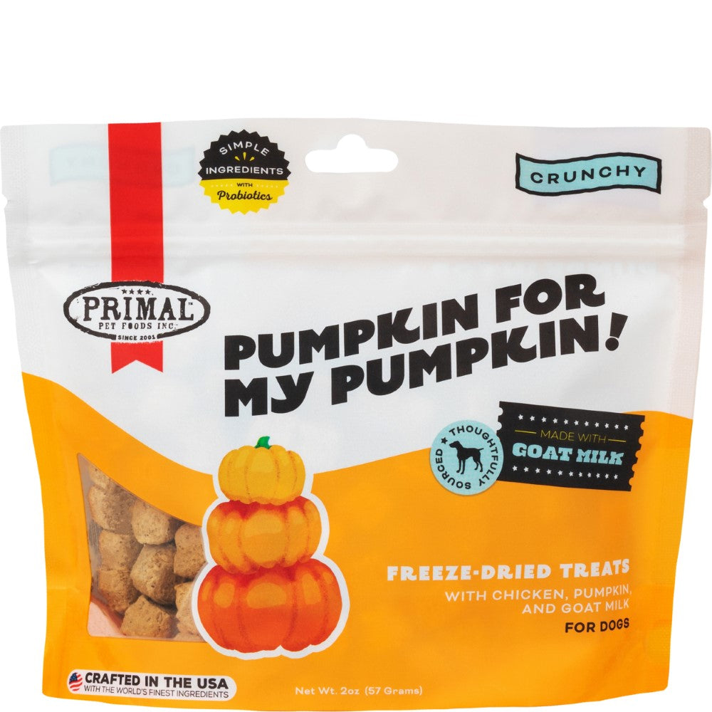 Primal Pumpkin For My Pumpkin Chicken with Goat Milk Freeze-Dried Dog Treats, 2-oz (Size: 2-oz)