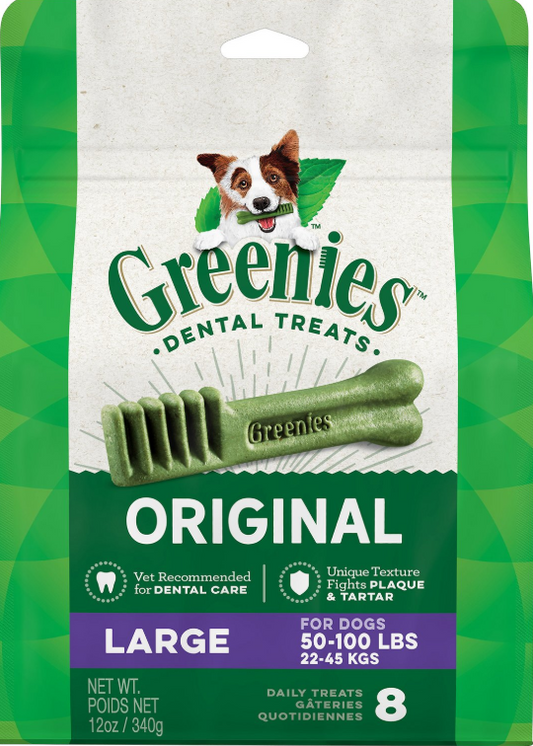 Greenies Original Large Dental Dog Treats, 12-oz, 8-count (Size: 8-count, Size: 8-count)