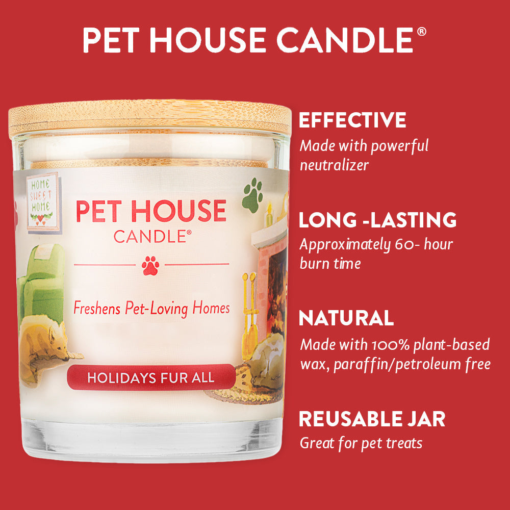 Pet House Winter Candle, Holidays Fur All, 9-oz (Size: 9-oz)