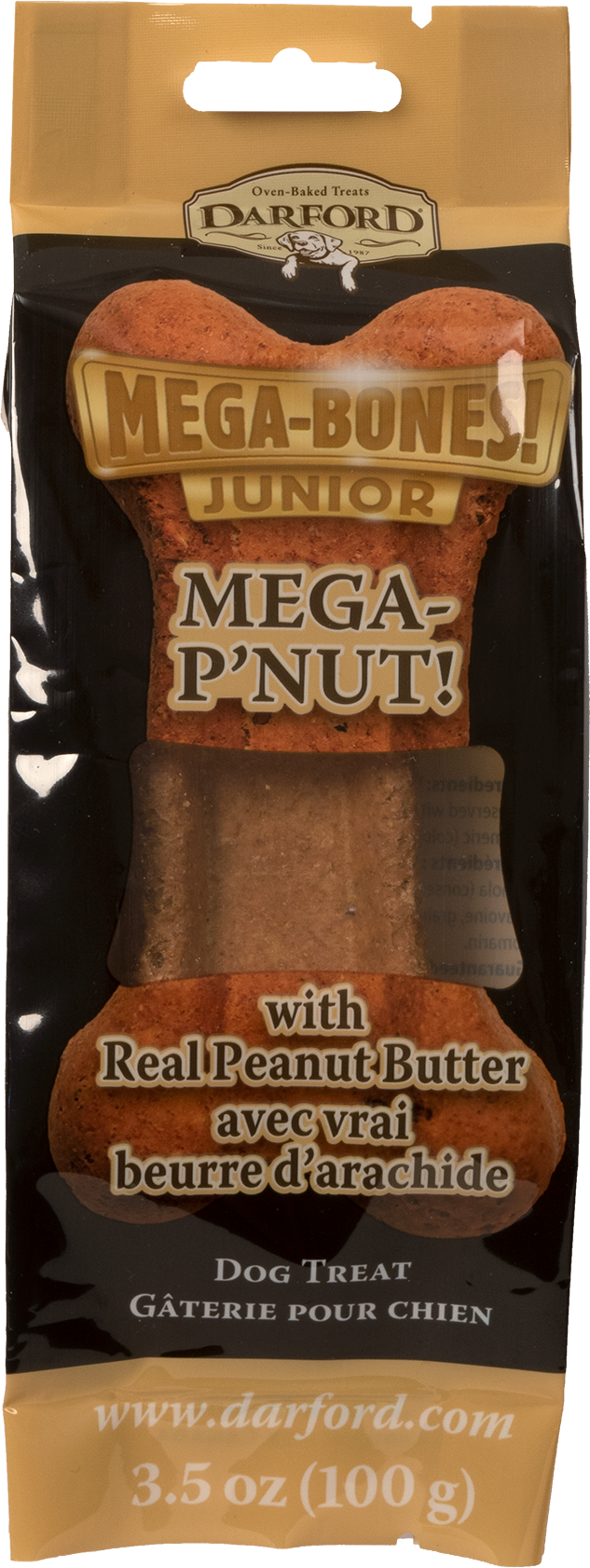 Darford Mega P'Nut Junior Bone Dog Treat, 3.5-oz (Size: 3.5-oz)