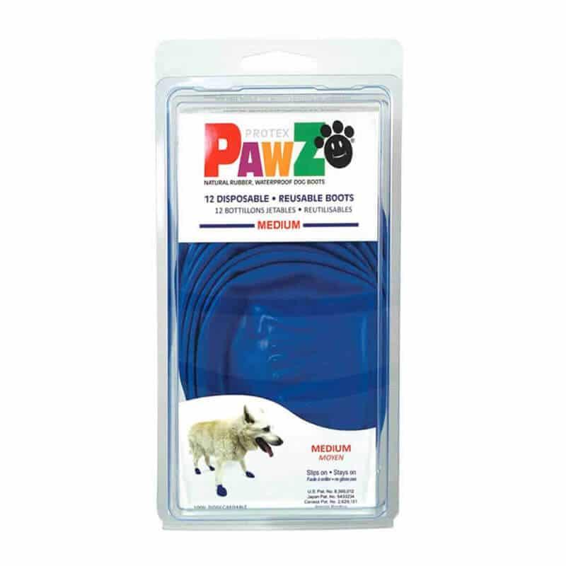 Pawz Waterproof Dog Boots, Blue, Medium