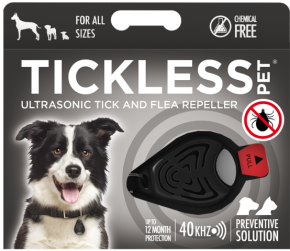 Tickless - Pet Classic Medallion - Black