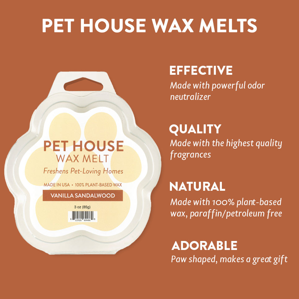 Pet House Year Round Wax Melts, Vanilla Sandalwood, 3-oz (Size: 3-oz)