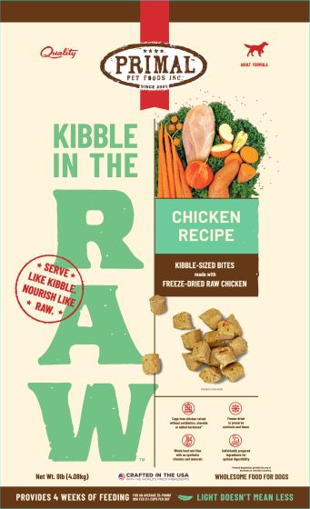 Primal - Kibble In The Raw - Chicken Recipe - Dog - 9lb
