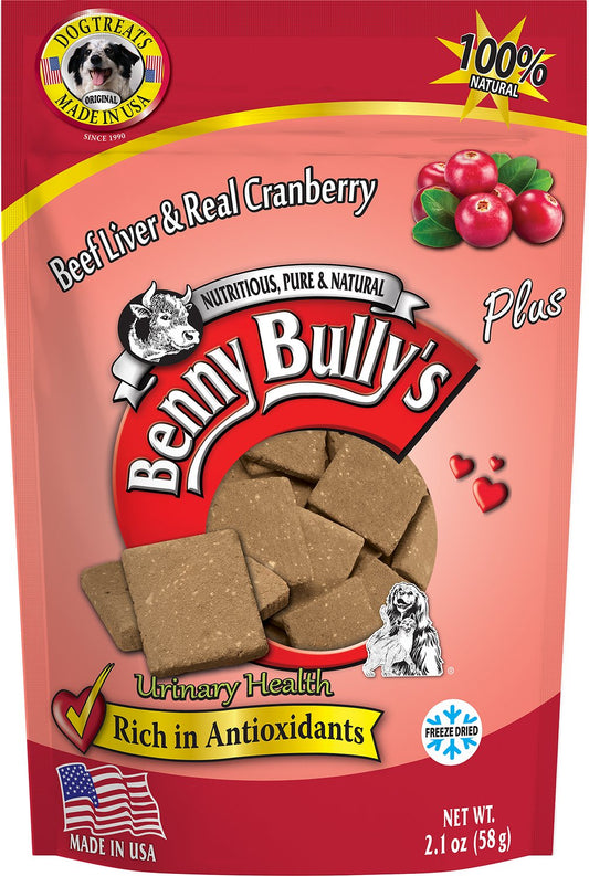 Benny Bully's Liver Plus Beef Liver & Real Cranberry Freeze-Dried Dog Treats, 2.1-oz (Size: 2.1-oz)