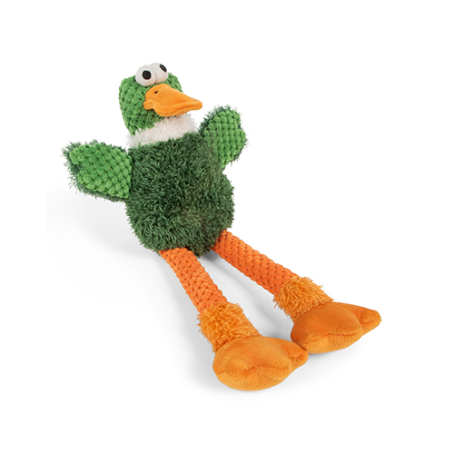 goDog Checkers™ Skinny Duck Small Dog Toy