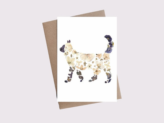 Forage For Flora - Siamese Cat Card - 5"x7"
