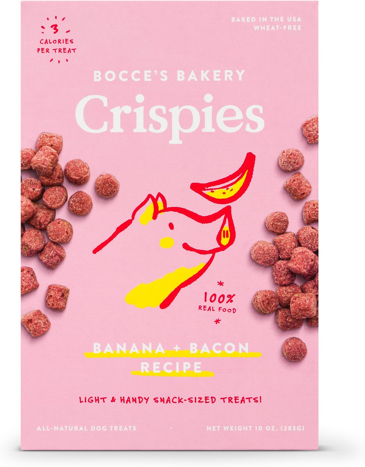 Bocce's Bakery Crispies Banana & Bacon Recipe Dog Treats, 10-oz (Size: 10-oz)