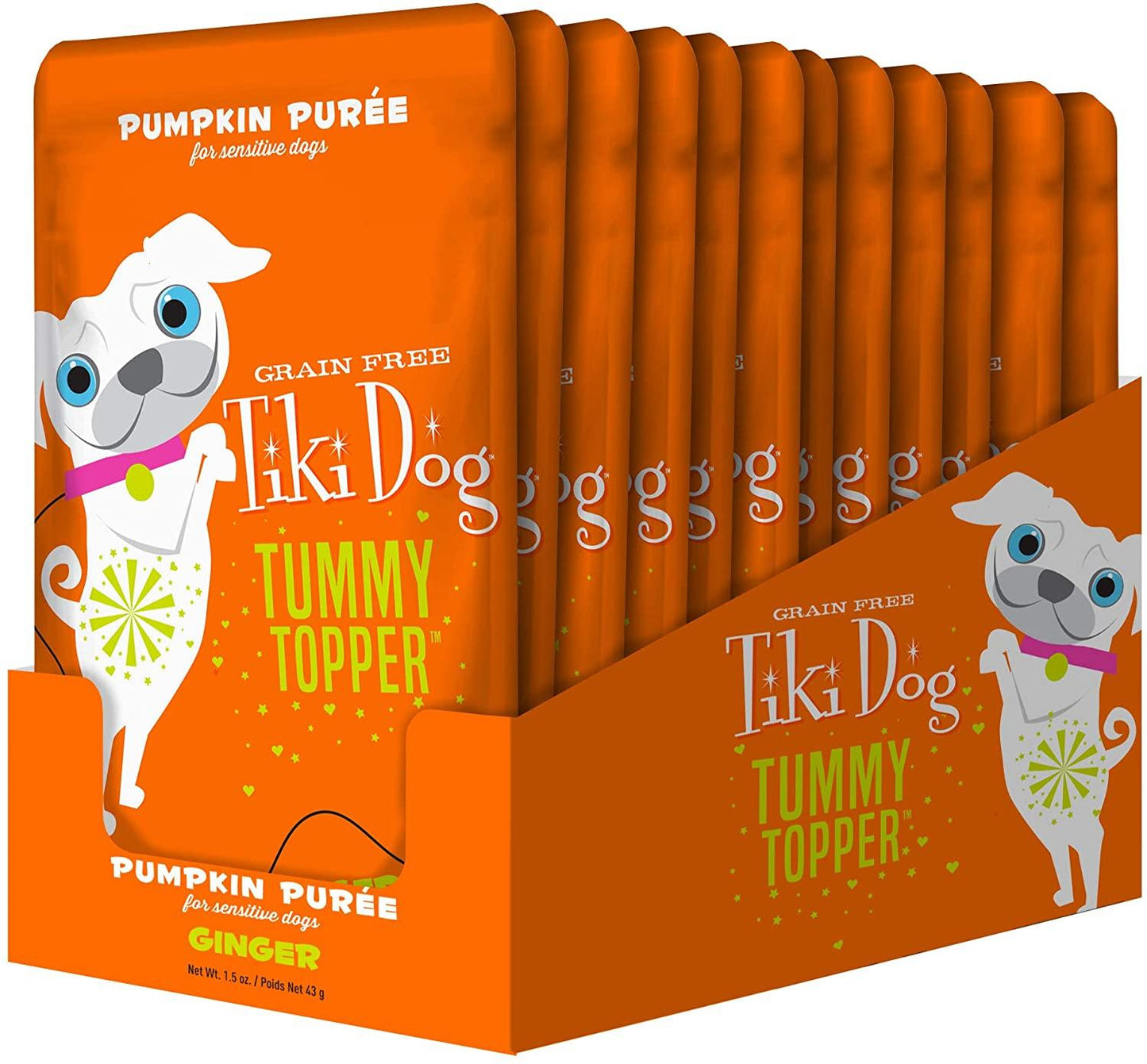 Tiki Dog Tummy Topper Pumpkin Puree & Ginger Dog Treat, 1.5-oz (Size: 1.5-oz)