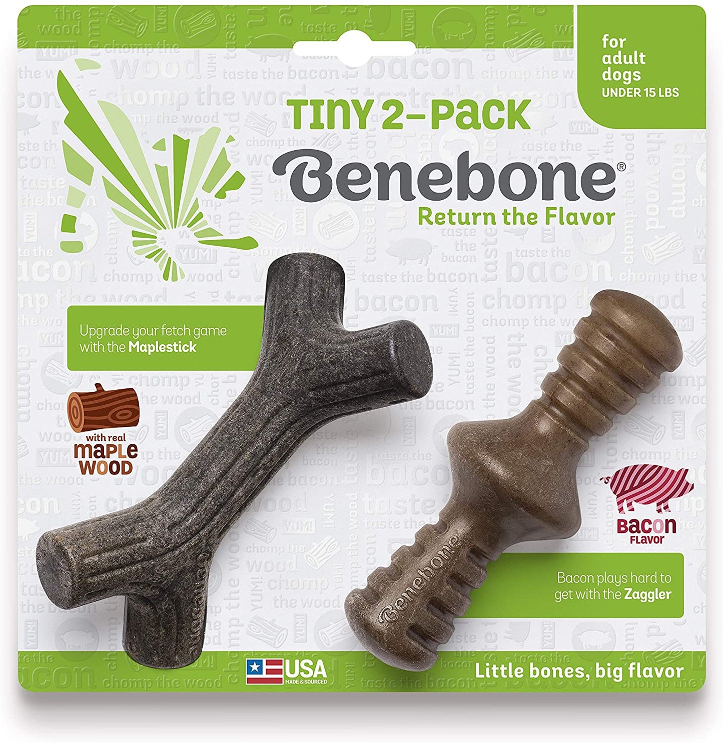 Benebone Maplestick & Zaggler Dog Toy, 2-pk (Size: 2-pk)