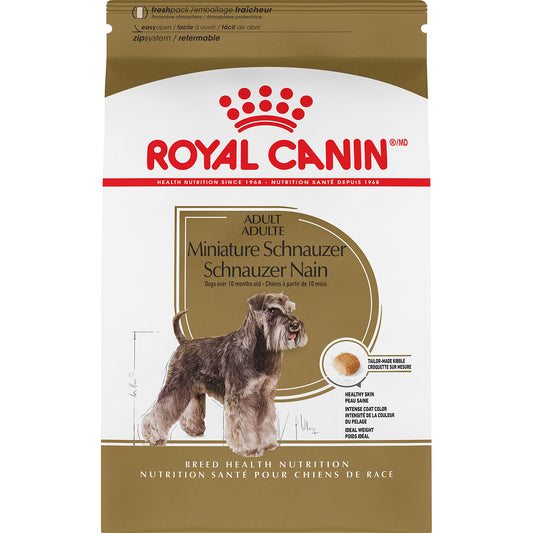 Royal Canin Breed Health Nutrition Miniature Schnauzer Adult Dry Dog Food, 10-lb (Size: 10-lb)