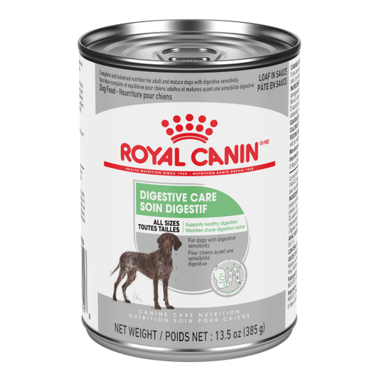 Royal Canin Canine Care Nutrition Digestive Care Adult Loaf in Gravy Canned Wet Dog Food, 385-gm (Size: 385-gm)