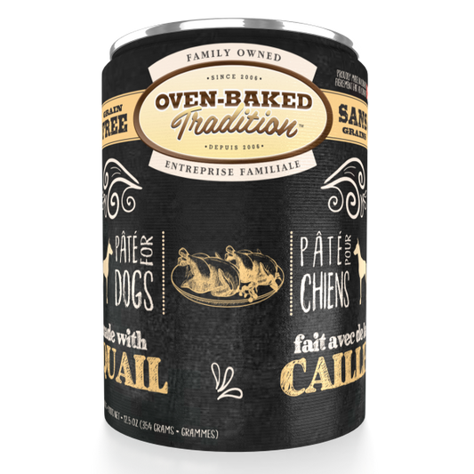 Oven-Baked Tradition Grain-Free Quail Pate Canned Dog Food, Adult, 12.5-oz (Size: 12.5-oz)