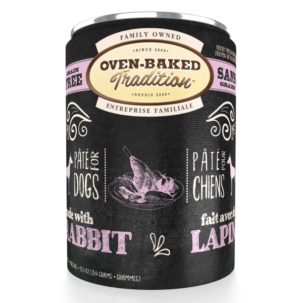 Oven-Baked Tradition Grain-Free Rabbit Pate Canned Dog Food, Adult, 12.5-oz (Size: 12.5-oz)