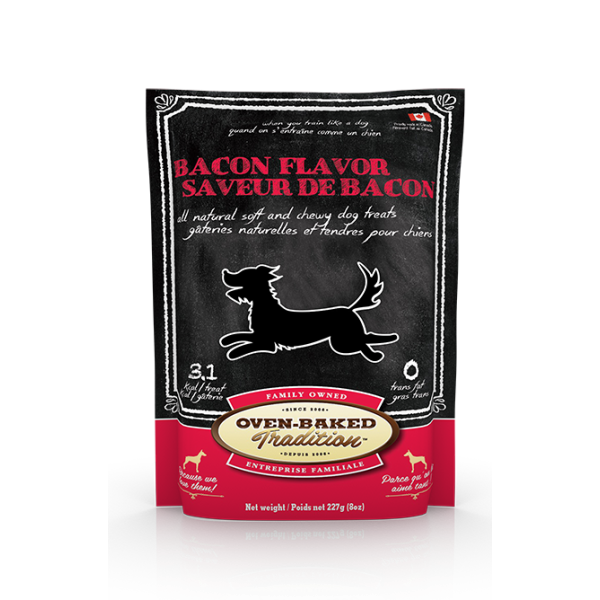 Oven-Baked Tradition Bacon Dog Treats, 8-oz (Size: 8-oz)