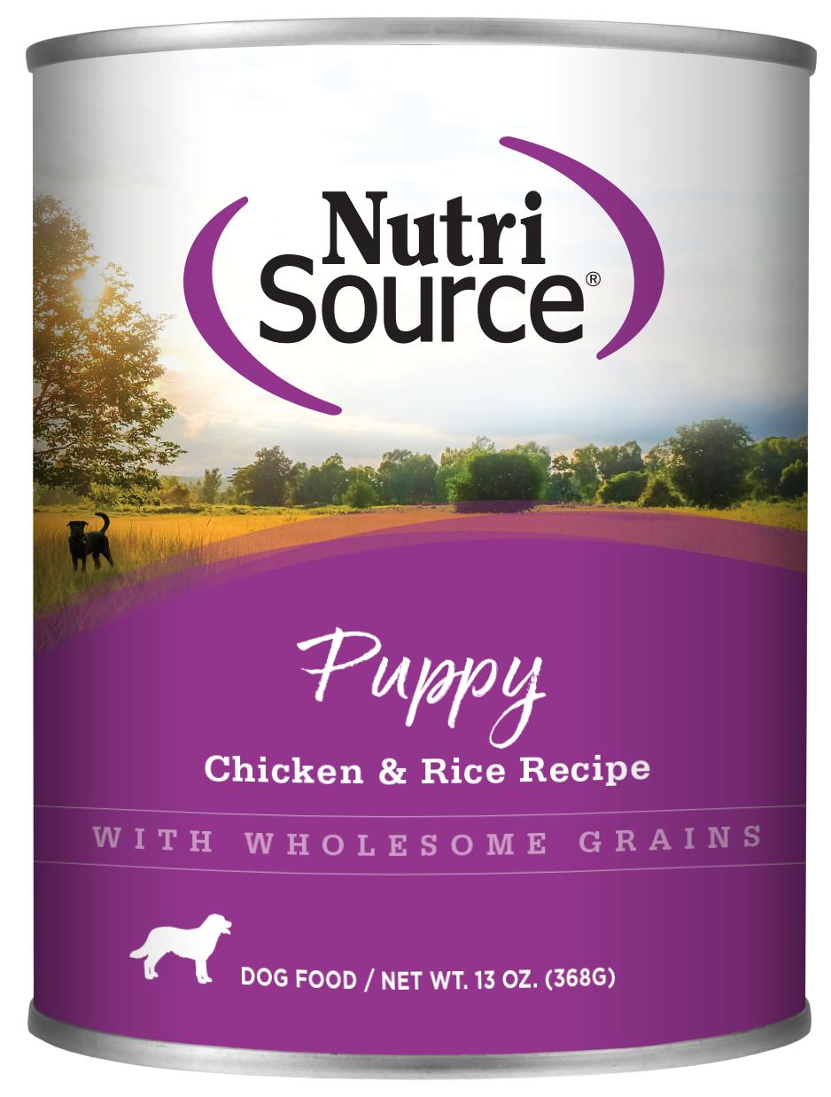 NutriSource Puppy Recipe Chicken & Rice Canned Dog Food, 13-oz (Size: 13-oz)