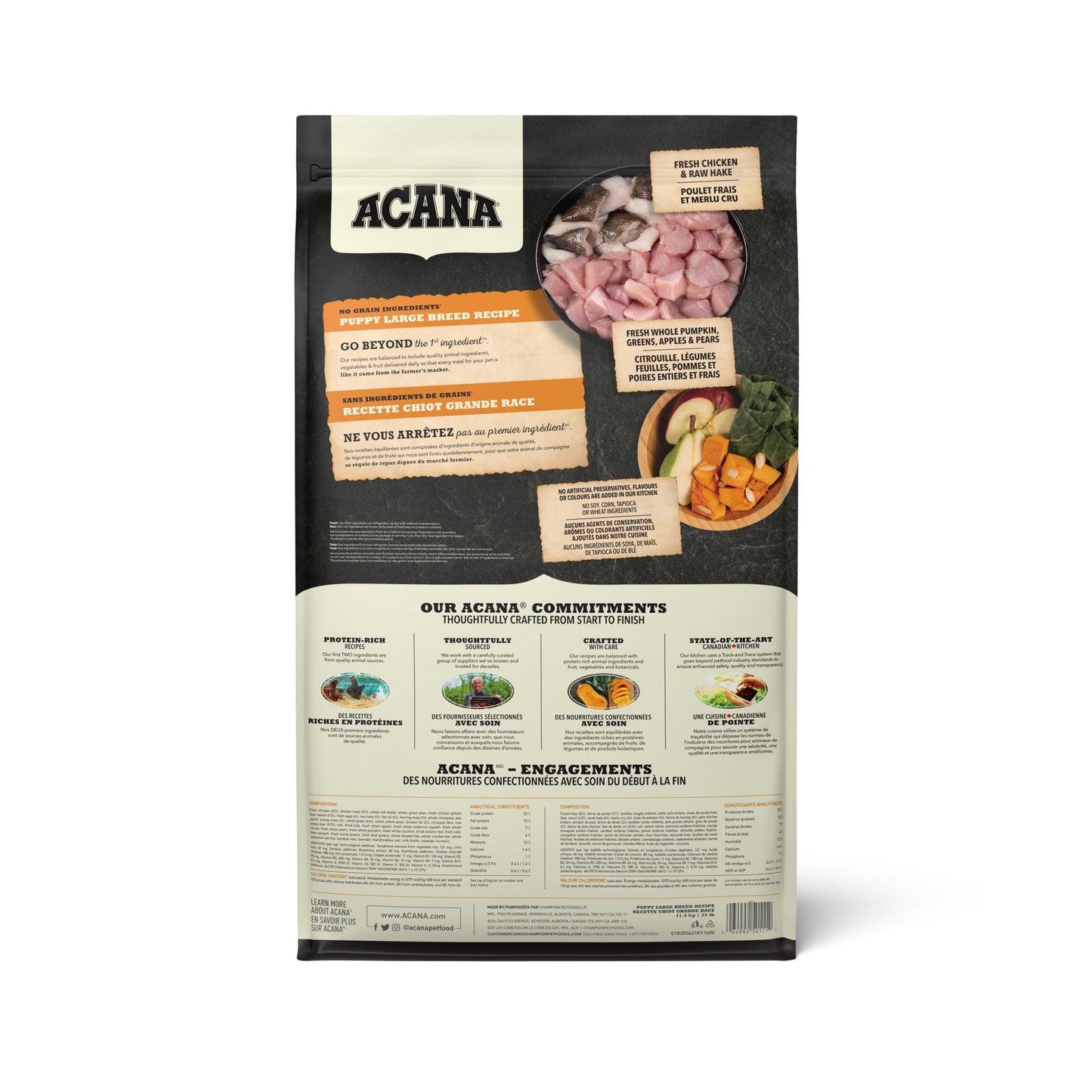 ACANA Puppy Large Breed Dry Dog Food, 11.4-kg