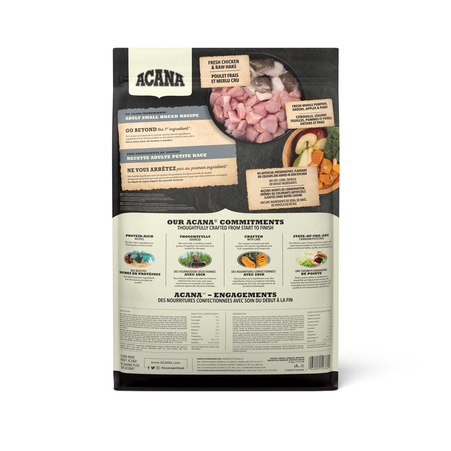 ACANA Adult Small Breed Dry Dog Food, 6-kg (Size: 6-kg)