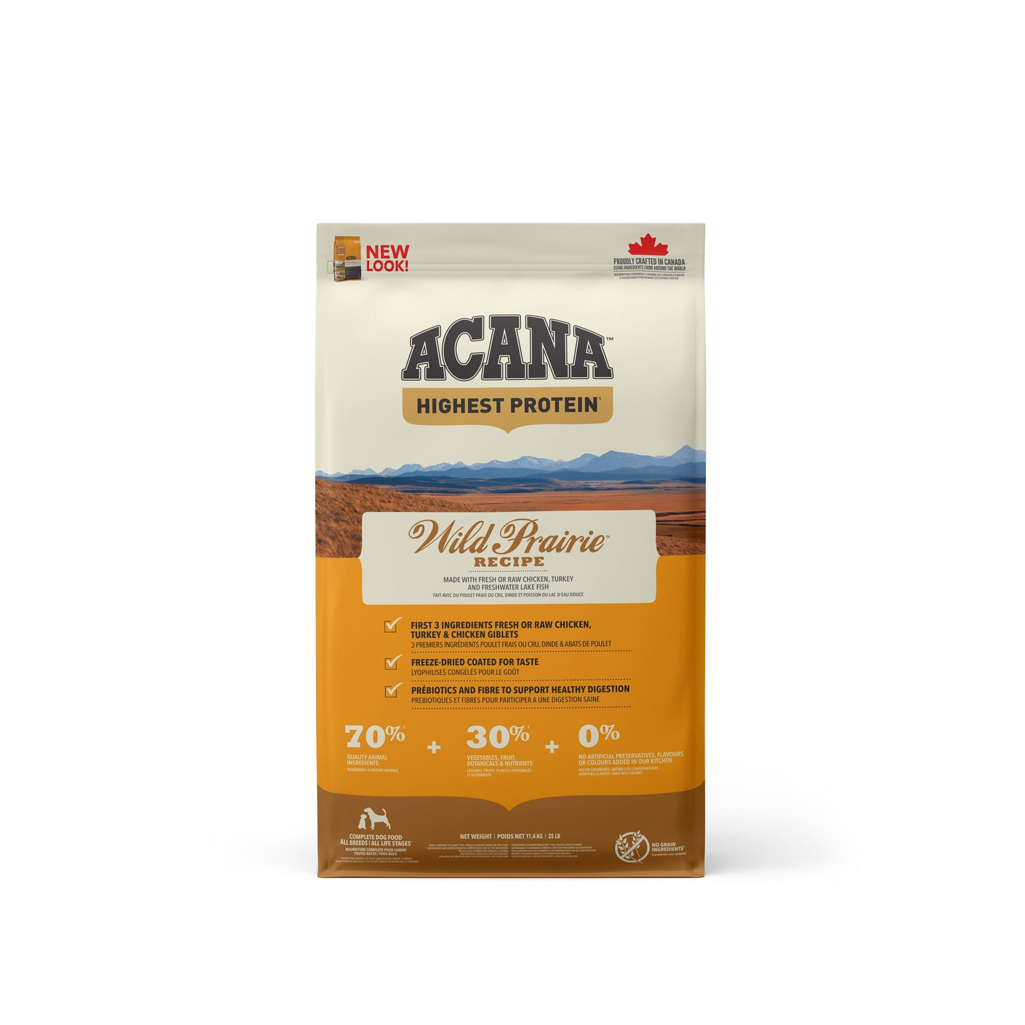 ACANA Wild Prairie Dry Dog Food, 11.4-kg (Size: 11.4-kg)