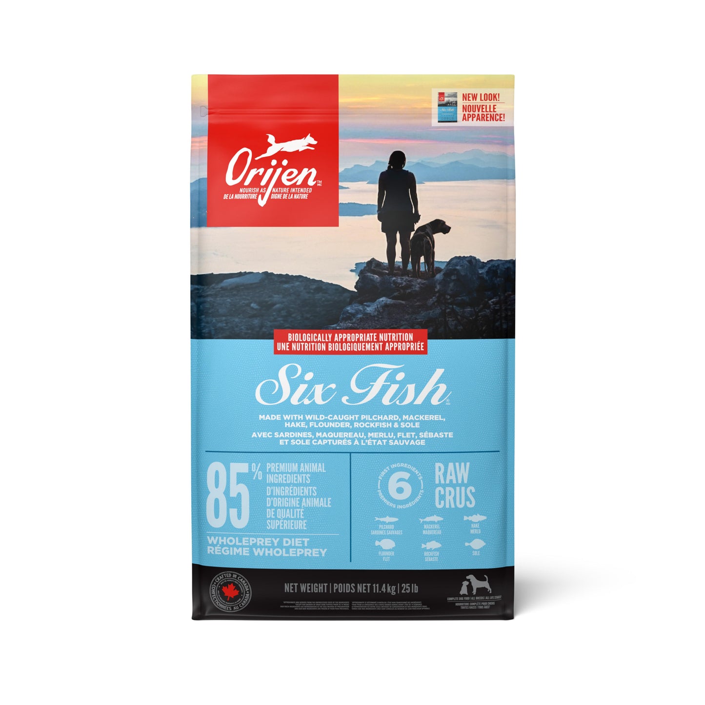 ORIJEN Six Fish Dry Dog Food, 11.4-kg