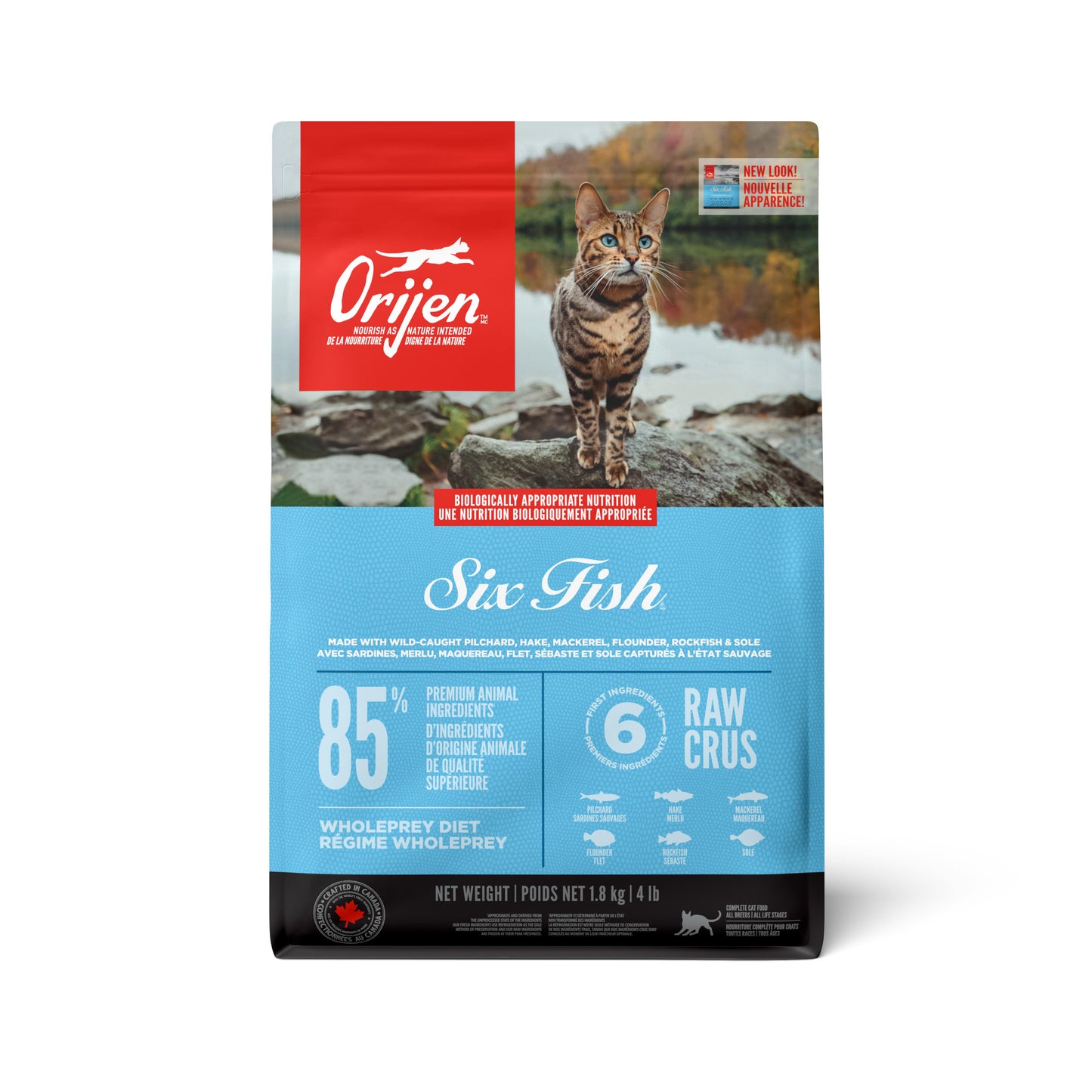 ORIJEN Six Fish Dry Cat Food, 1.8-kg (Size: 1.8-kg)