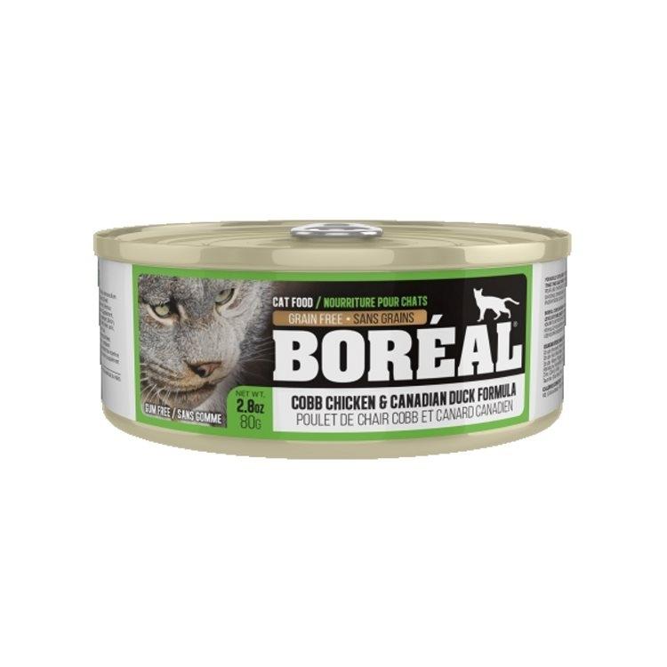 Boreal Cobb Chicken & Canadian Duck Grain-Free Wet Cat Food Can, 80-gram (Size: 80-gram)