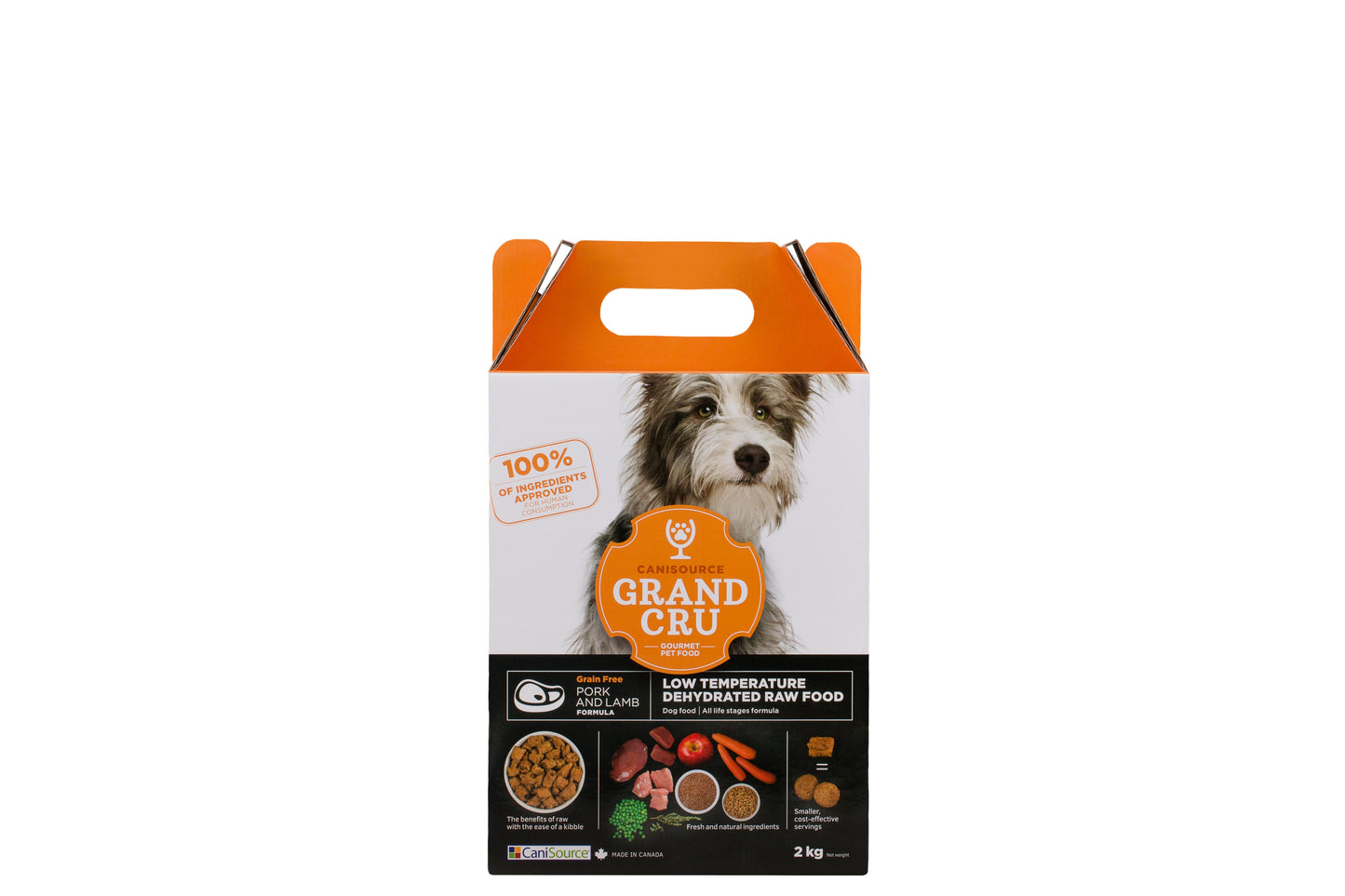 CaniSource Grand Cru Pork & Lamb Formula Grain-Free Dehydrated Dog Food, 2-kg (Size: 2-kg)