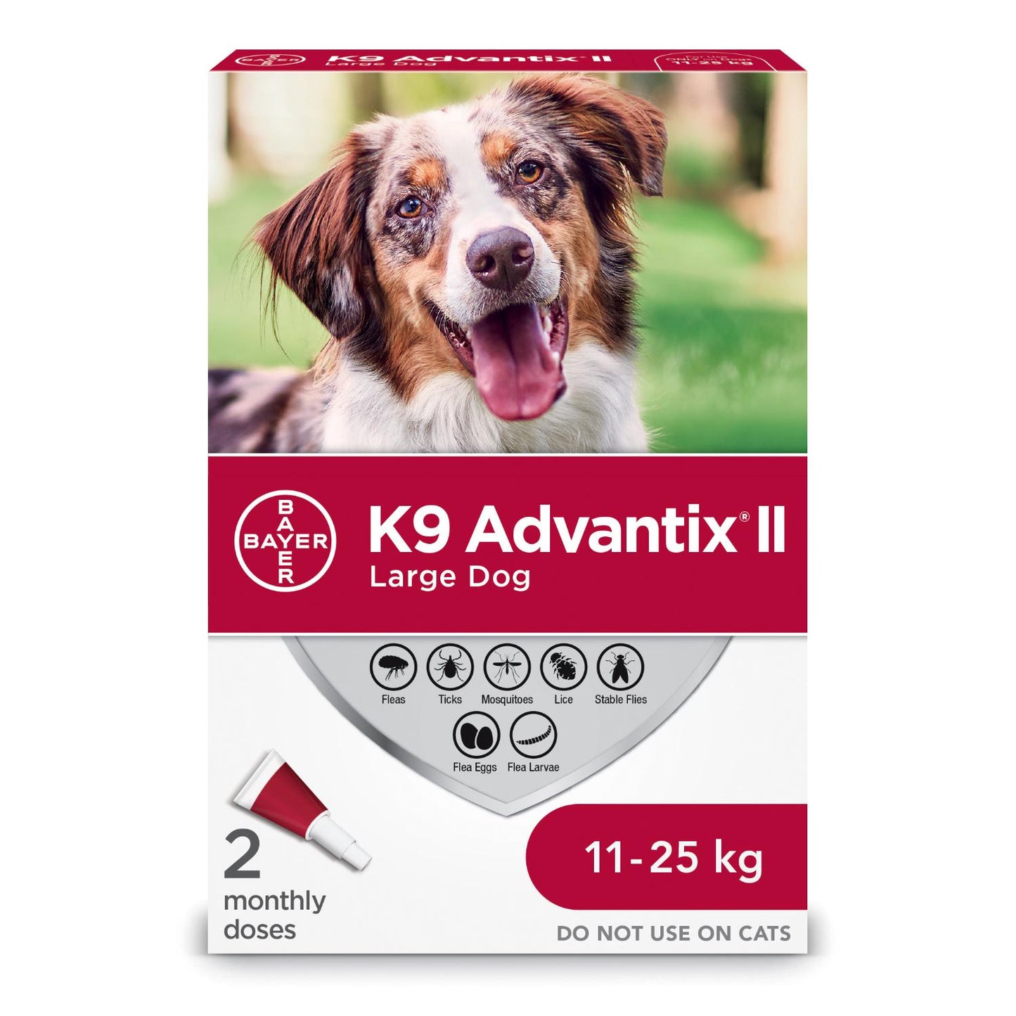 K9 Advantix II Flea Protection for Large Dogs 11-25-kg, 2-pk (Size: 2-pk)