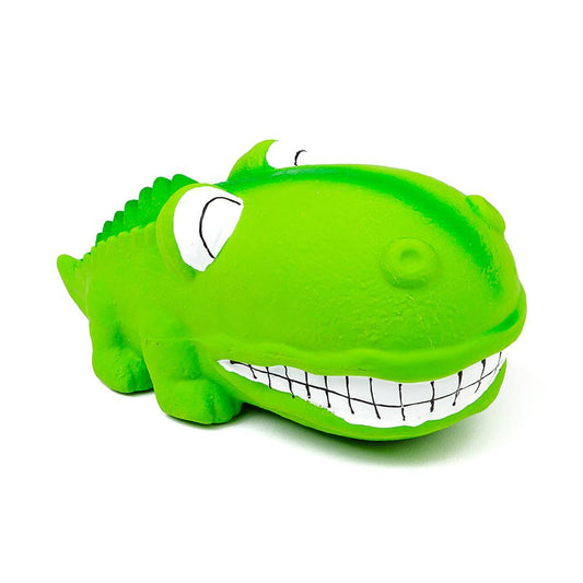 Bud'z Latex Big Snout Alligator Squeaker Dog Toy, Green, 18-cm (Size: 18-cm)
