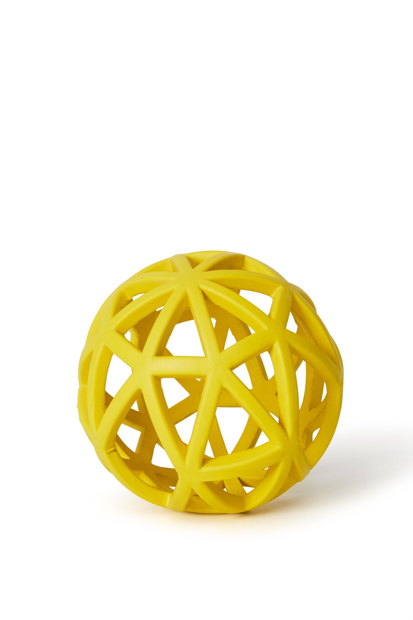 Bud'z Rubber Ball Soft Dog Toy, Yellow, 11-cm (Size: 11-cm)