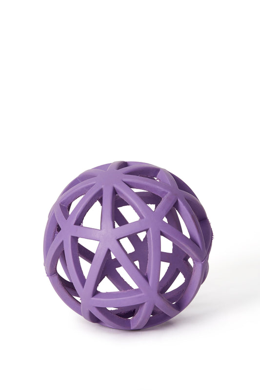 Bud'z Rubber Ball Soft Dog Toy, Purple, 11-cm (Size: 11-cm)