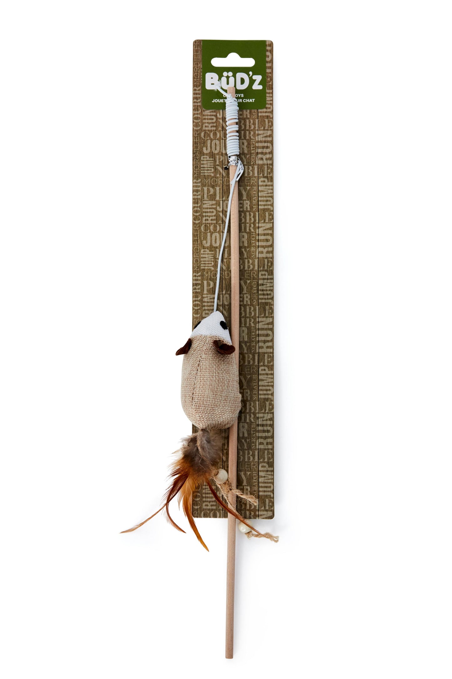 Bud'z Swing Stick Mouse Cat Toy, 125-cm (Size: 125-cm)