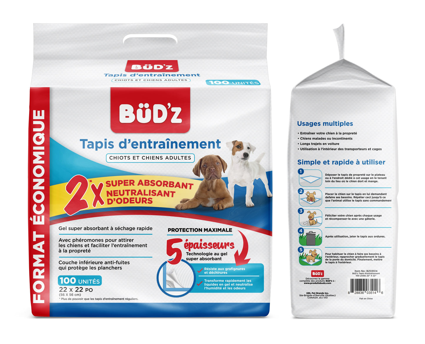 Bud'z Puppy Dog Pad, 100-pk (Size: 100-pk)