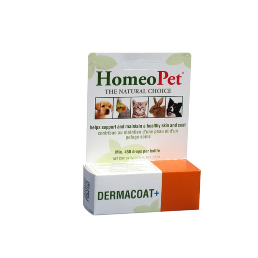 HomeoPet Multi Species DermaCoat+ Pet Suplement 15-mL (Size: 15-mL)