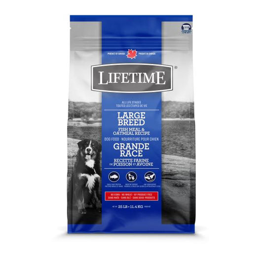 Lifetime Fish Meal & Oatmeal Large Breed Dry Dog Food, 25-lb (Size: 25-lb)