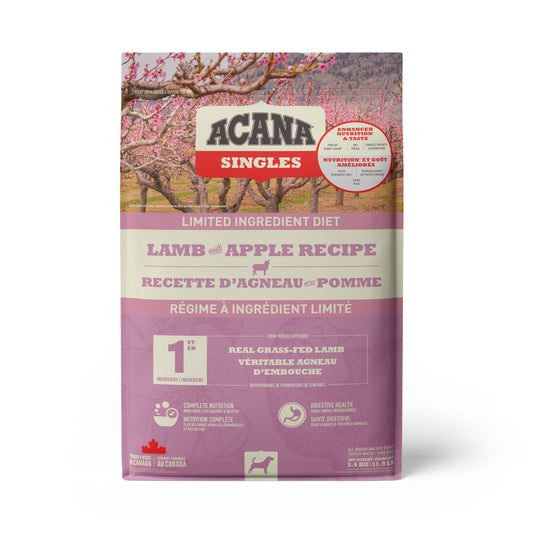 ACANA Singles Limited Ingredient Diet Lamb & Apple Recipe Dry Dog Food, 5.4-kg (Size: 5.4-kg)