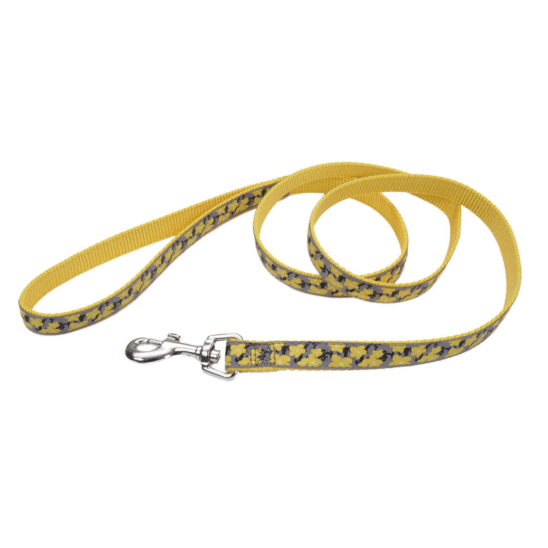 Ribbon Dog Leash, Yellow Buttercup, 1-in x 6-ft (Size: 1-in x 6-ft)