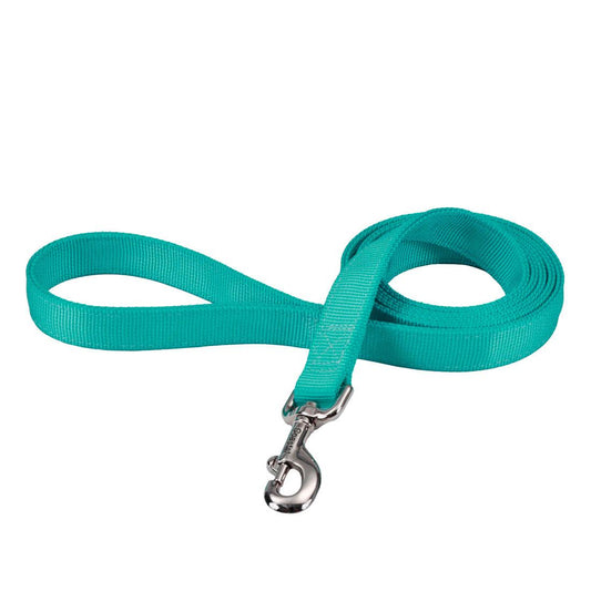 Coastal Double-Ply Dog Leash, Teal, 1-in x 6-ft (Size: 1-in x 6-ft)