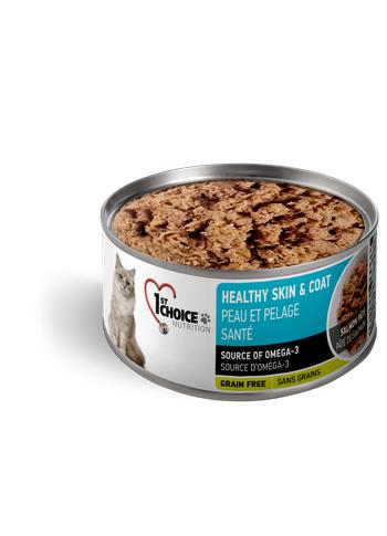1st Choice Nutrition Healthy Skin & Coat Salmon Pate Wet Cat Food, 5.5-oz (Size: 5.5-oz)