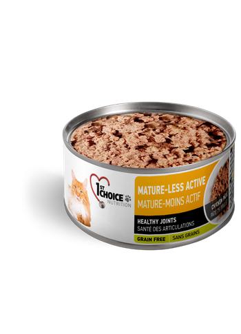 1st Choice Nutrition Mature-Less Active Chicken Pate Senior Wet Cat Food, 5.5-oz