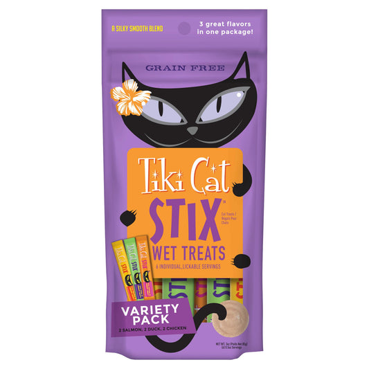 Tiki Cat Stix Variety Pack Mousse Cat Treat, 6-pack