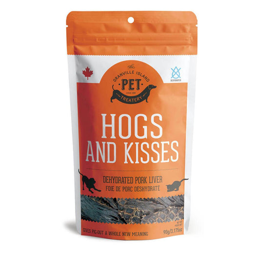 The Granville Island Pet Treatery Hogs & Kisses Pork Liver Dehydrated Dog & Cat Treats, 90-gram (Size: 90-gram)