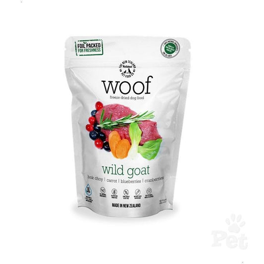 New Zealand Natural Pet Food Woof Wild Goat Freeze-Dried Dog Food, 50-gram (Size: 50-gram)