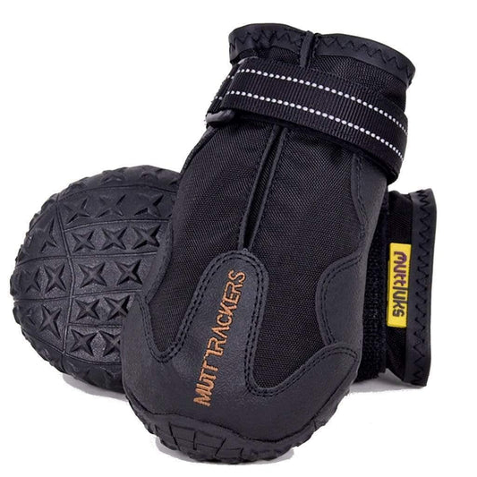 Muttluks Mutt Trackers Dog Boots, Black, Set of 2, Medium (Size: Medium)