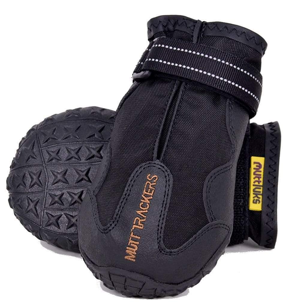 Muttluks Mutt Trackers Dog Boots, Black, Set of 2, XX-Small/X-Small (Size: XX-Small/X-Small)