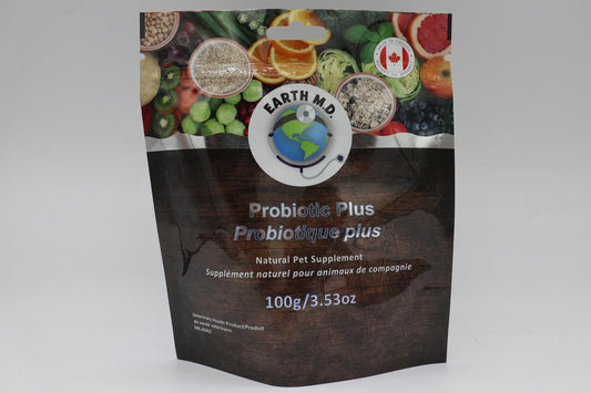 Earth M.D. Probiotic Plus Natural Pet Supplement, 100-gram (Size: 100-gram)