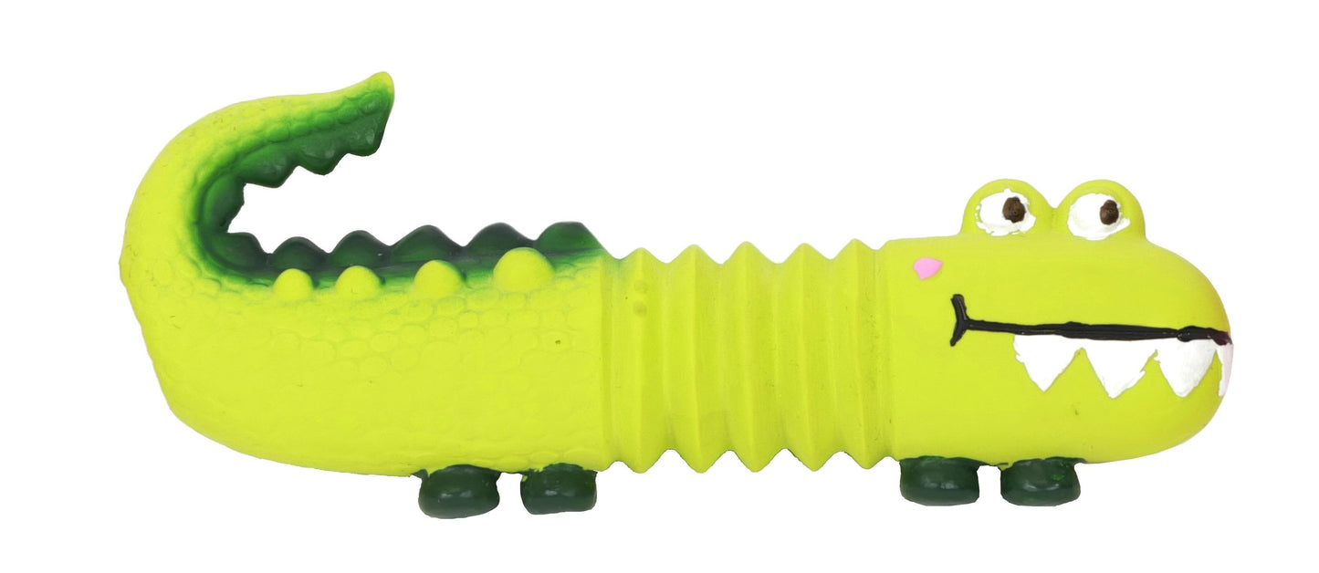 Bud'z Lizzard with Squeaker Latex Dog Toy, Green, 8-in (Size: 8-in)