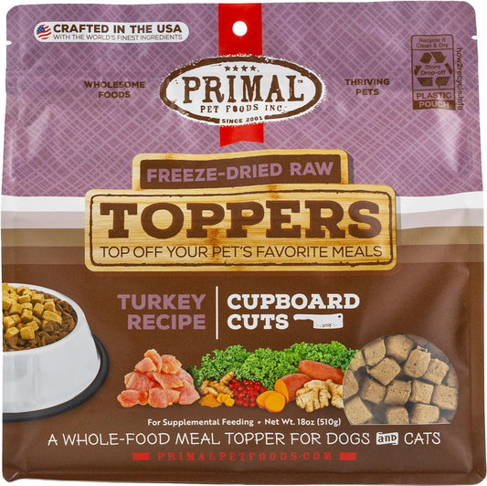 Primal Toppers Turkey Freeze-Dried Raw Dog & Cat Food Topper, 3.5-oz (Size: 3.5-oz)