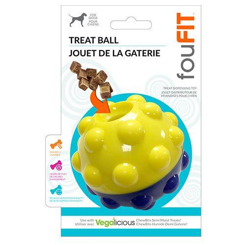 foufouBRANDS Bumper Treat Ball Dog Toy, 5-in (Size: 5-in)